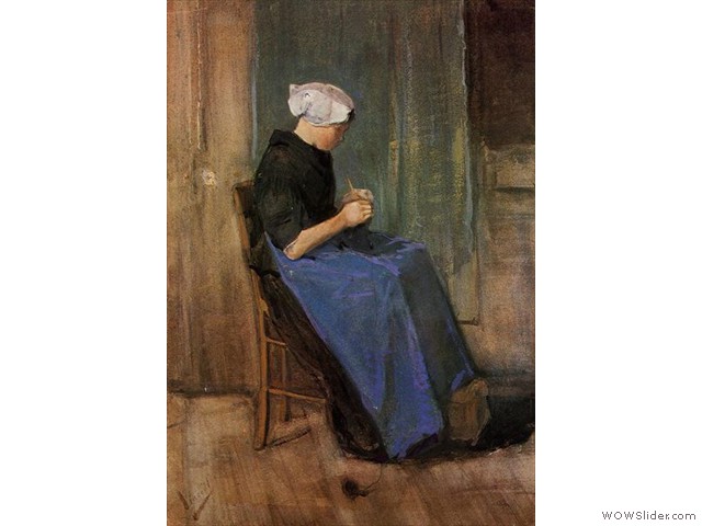 1881 編み物をするスヘフェーニンゲンの女性