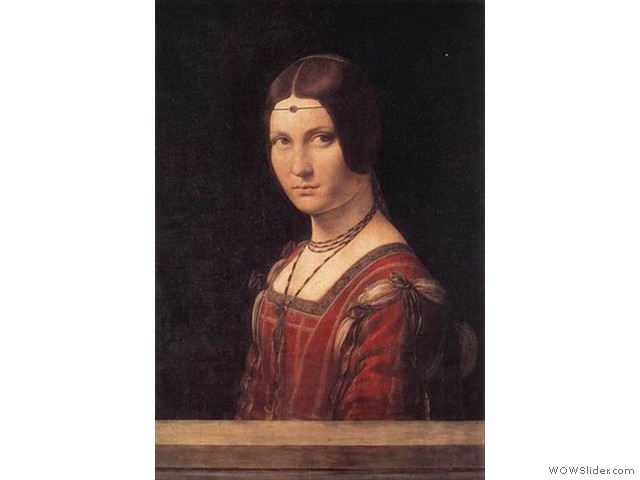 07　1490年 ミラノの宮廷婦人の肖像(ルーブル)